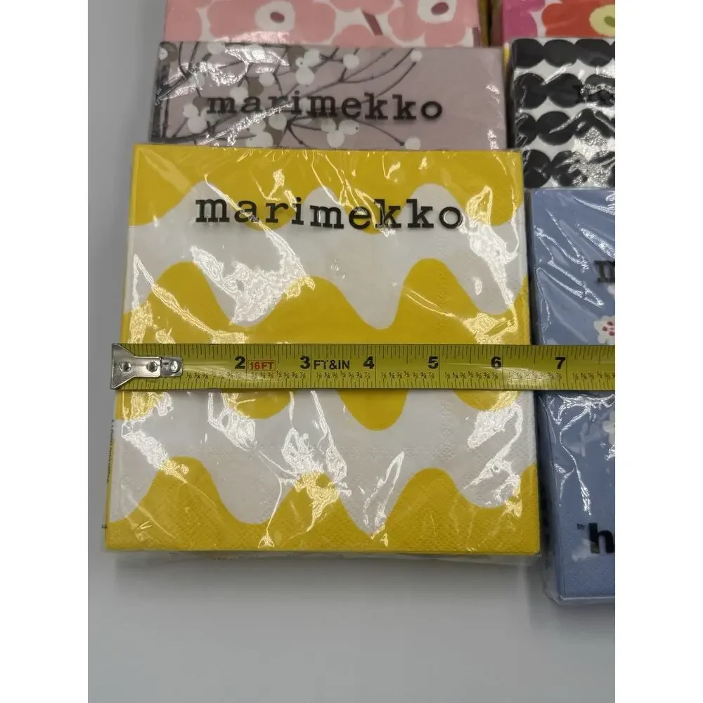 Marimekko Lot of 8 20ct Paper Napkin Packs Unikko Puketti Lokki Räsymatto New